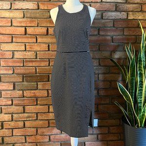 Banana Republic Navy with White Stripes Sheath Dress in Size 4